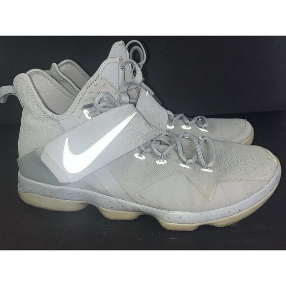 NIKE Sneaker Lebron 14 XIV Silver Reflective SZ 14 RARE Gray Shoes 852405-007 GC main image 6